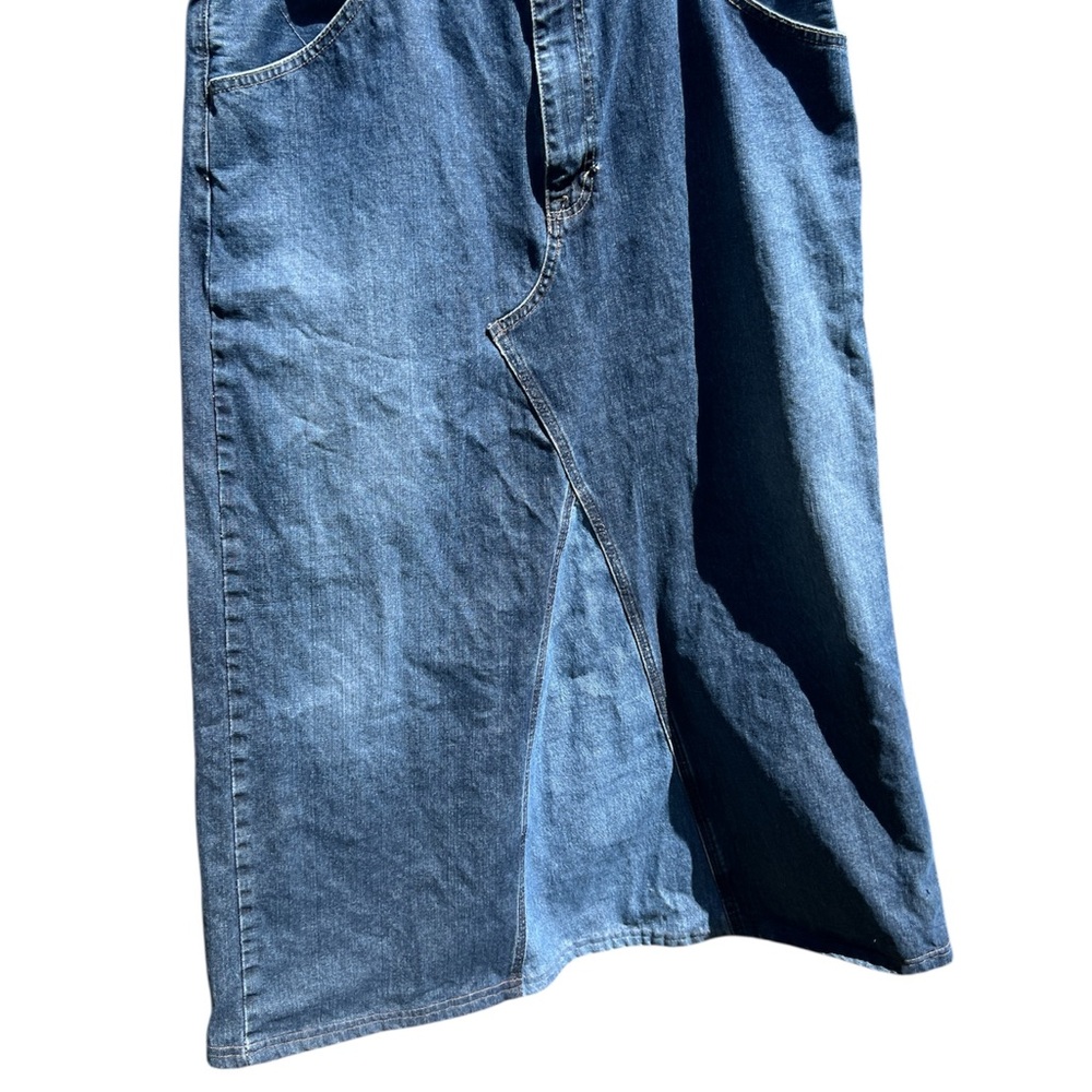 GAP Blue denim Maxi Skirt industrial worker Jean large